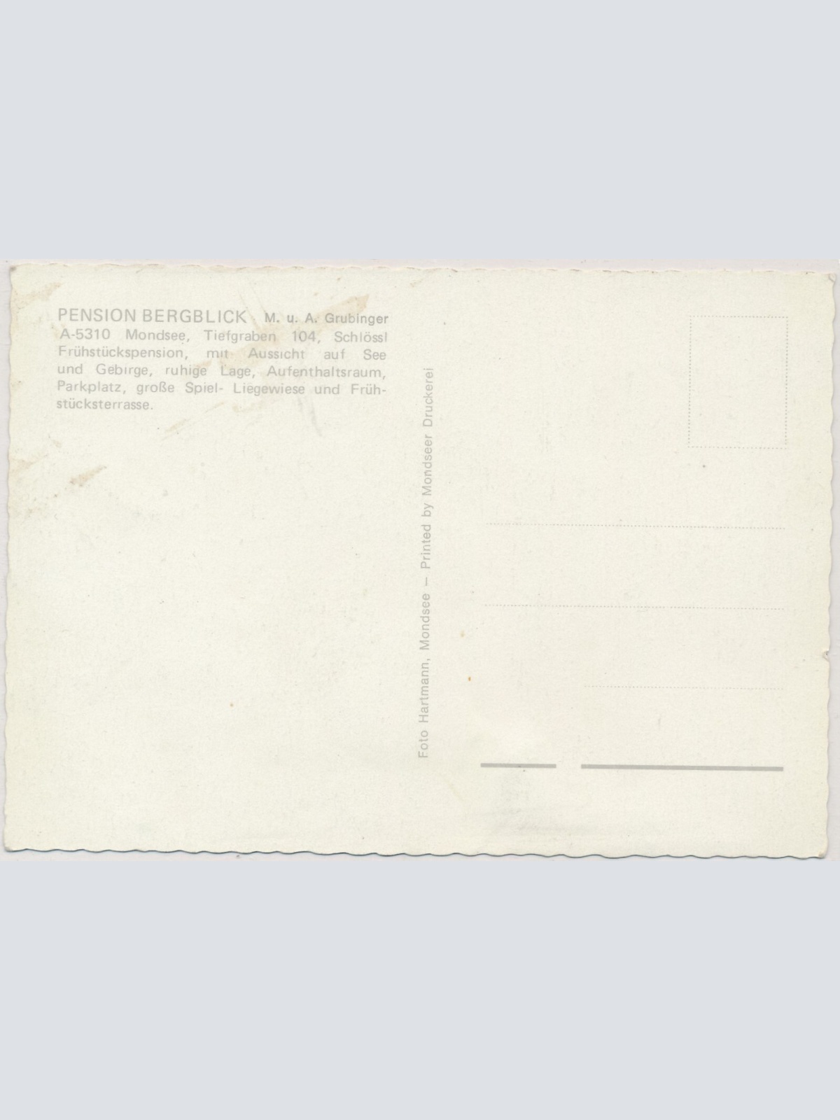 AK, Mondsee, Pension Bergblick, Oberösterreich (S2801)