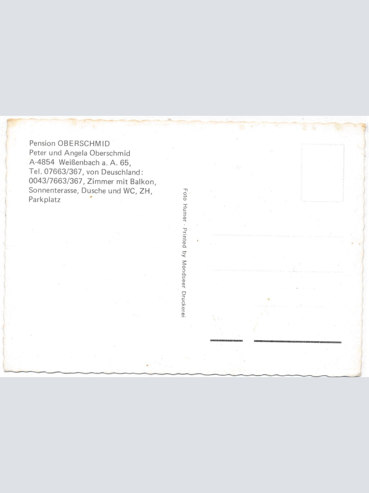 AK, Weißenbach, Pension Oberschmid, Oberösterreich (S2805)