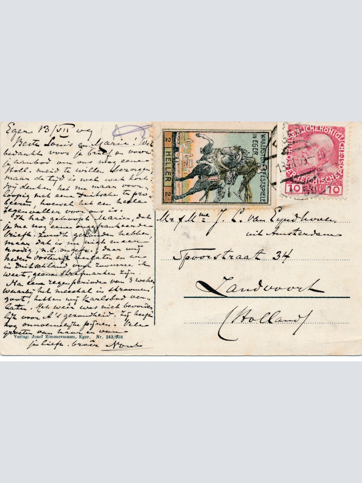 AK aus Eger Marktplatz Tschechoslowakei Ansichtskarte (11829)