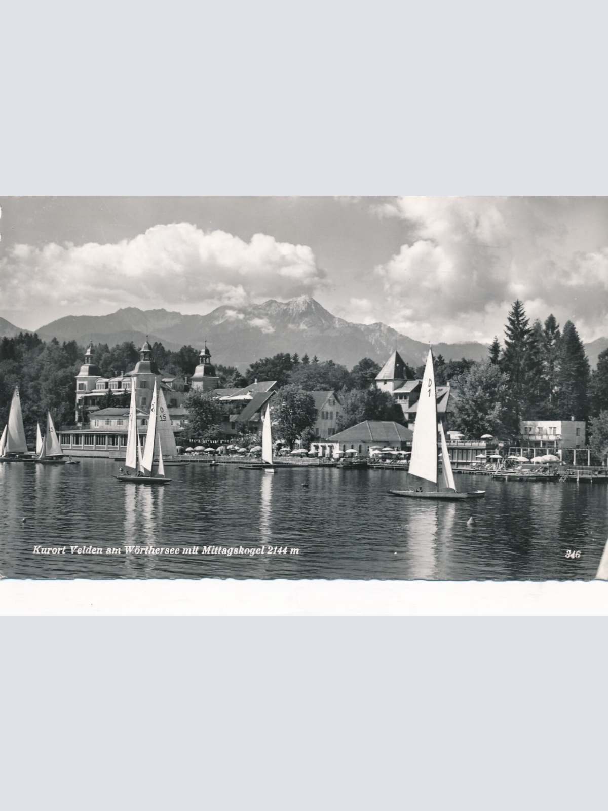 AK aus Velden mit Segelbooten Kärnten Ansichtskarte (12205)