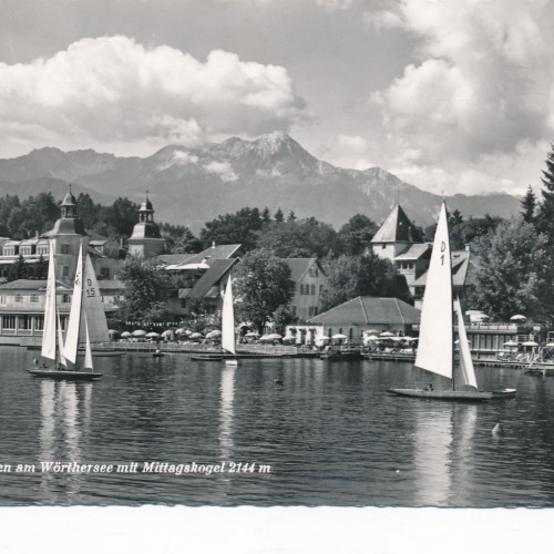 AK aus Velden mit Segelbooten Kärnten Ansichtskarte (12205)