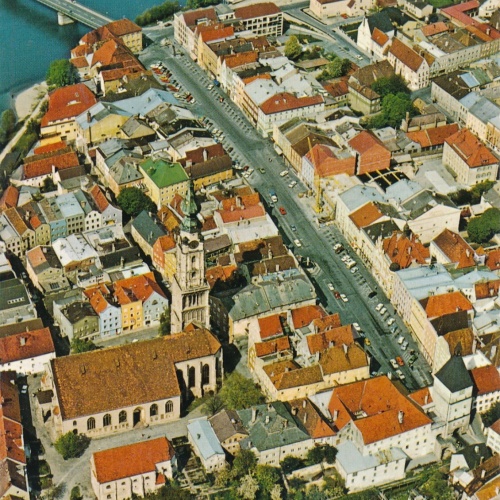 AK aus Braunau Oberösterreich Fliegerfoto Ansichtskarte (J266)