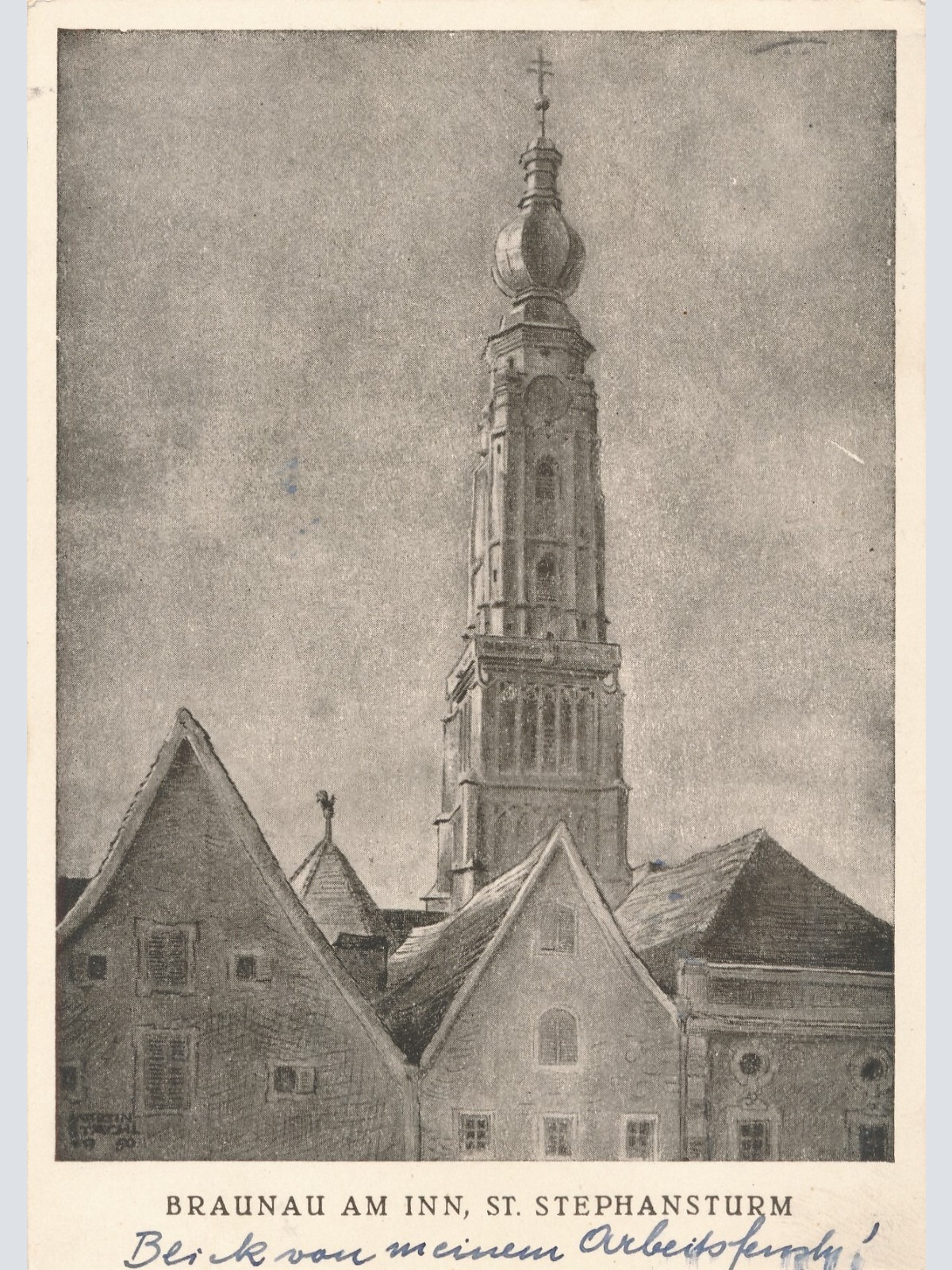 AK aus Braunau mit Stephansturm Oberösterreich Ansichtskarte (J268)