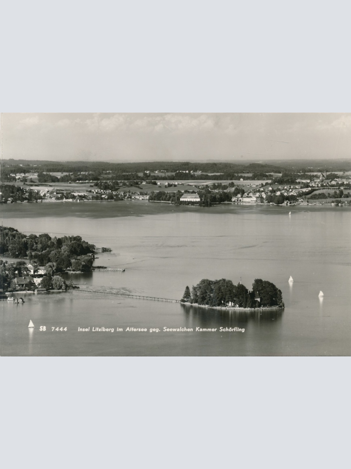 AK aus Litzlberg mit Insel Litzlberg Oberösterreich Ansichtskarte (11757)