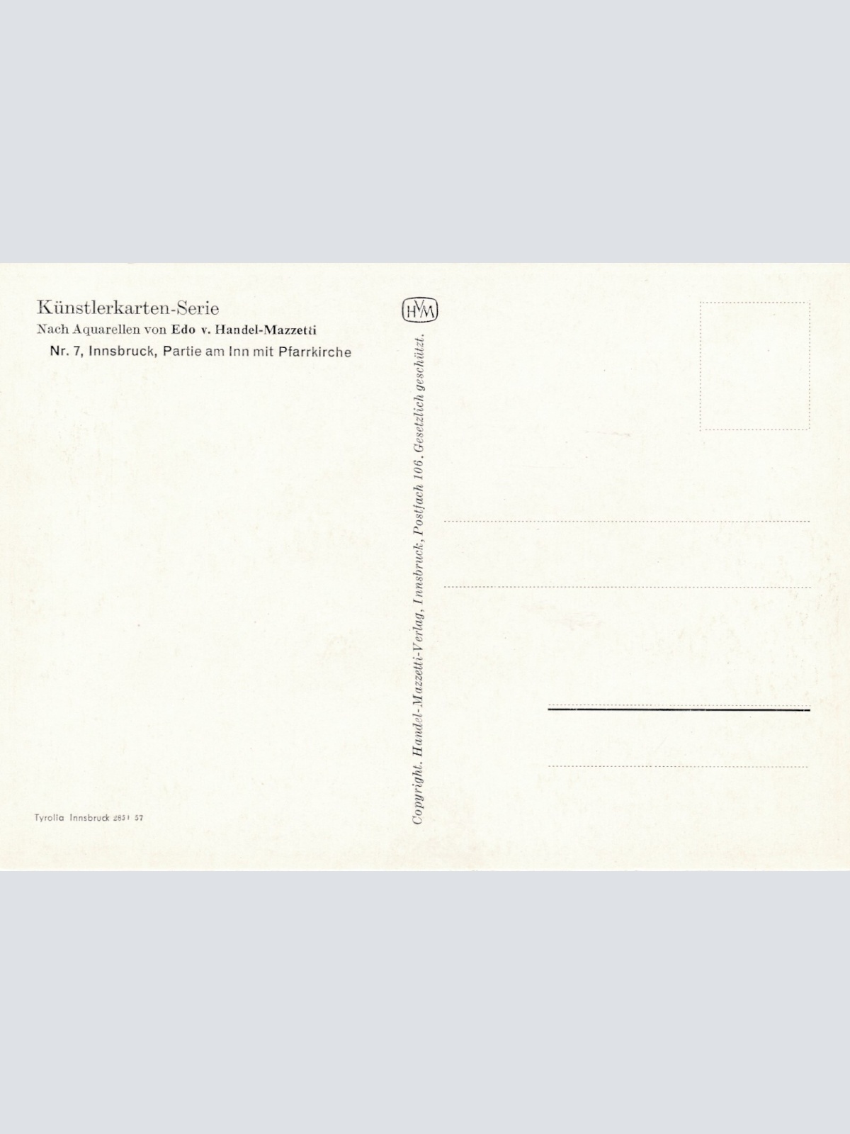 AK Künstlerserie aus Innsbruck mit Pfarrkirche Ansichtskarte (11779)