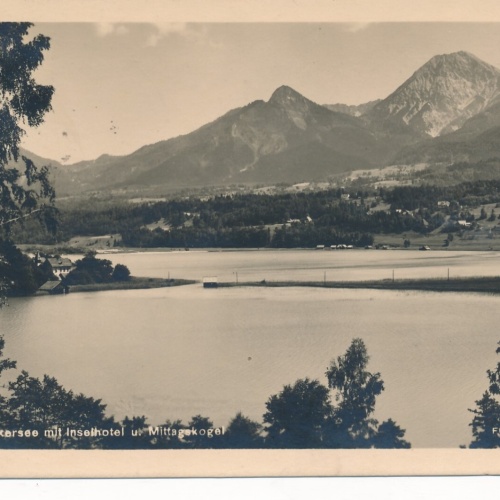 AK aus Faakersee mit Inselhotel Kärnten Ansichtskarte (12245)