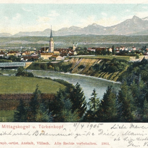 AK aus Villach mit Mittagskogel Kärnten Ansichtskarte (12252)