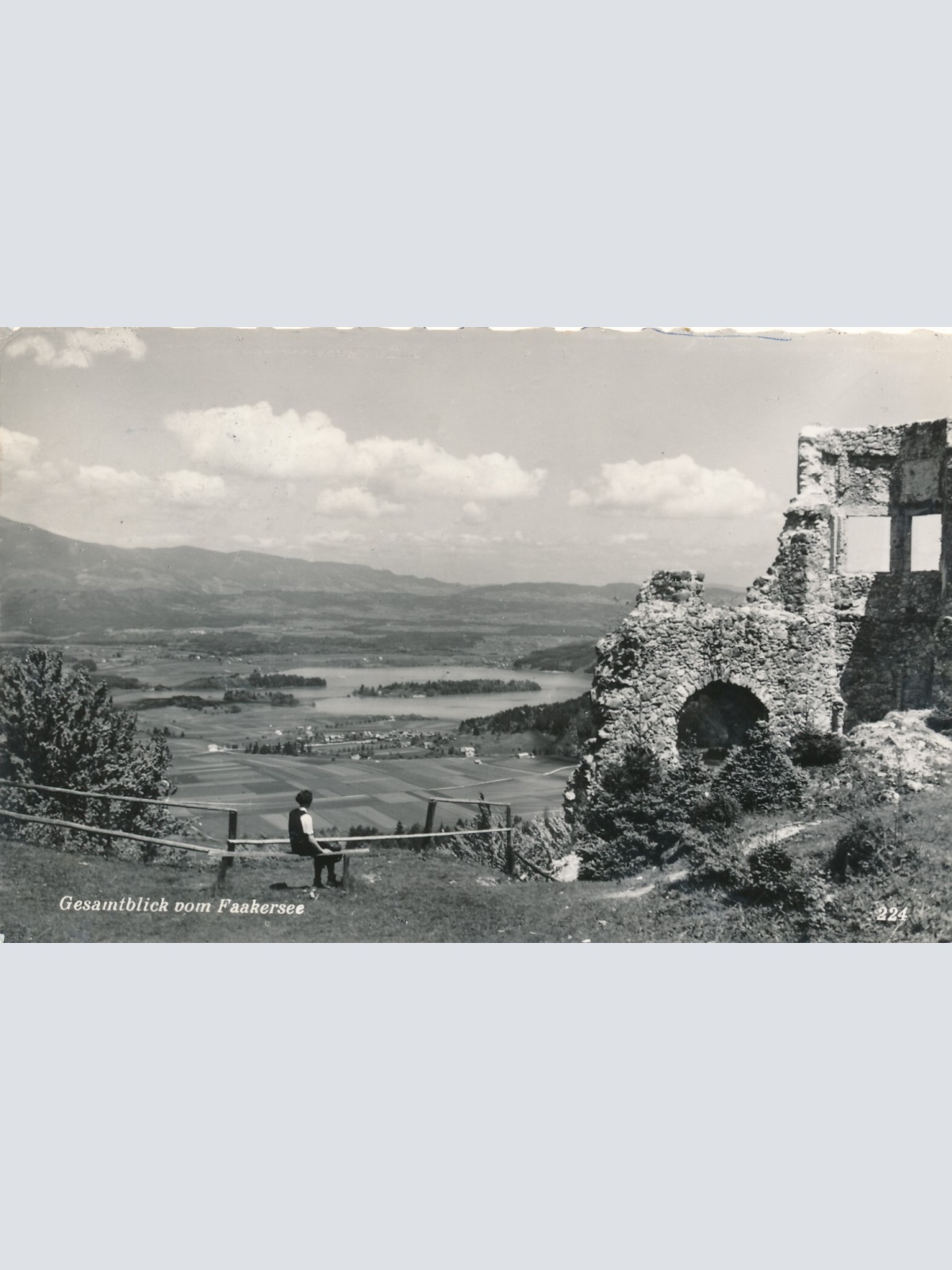 AK vom Faakersee Gesamtblick Kärnten Ansichtskarte (12216)