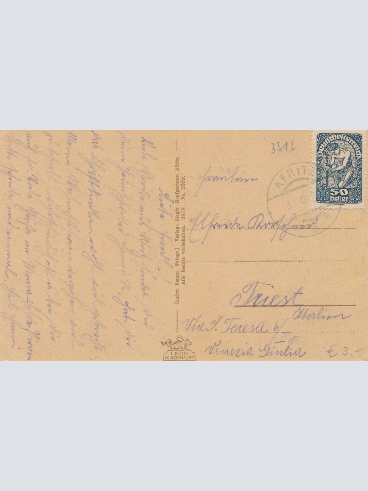 AK aus Afritz Steiermark Ansichtskarte (J186)