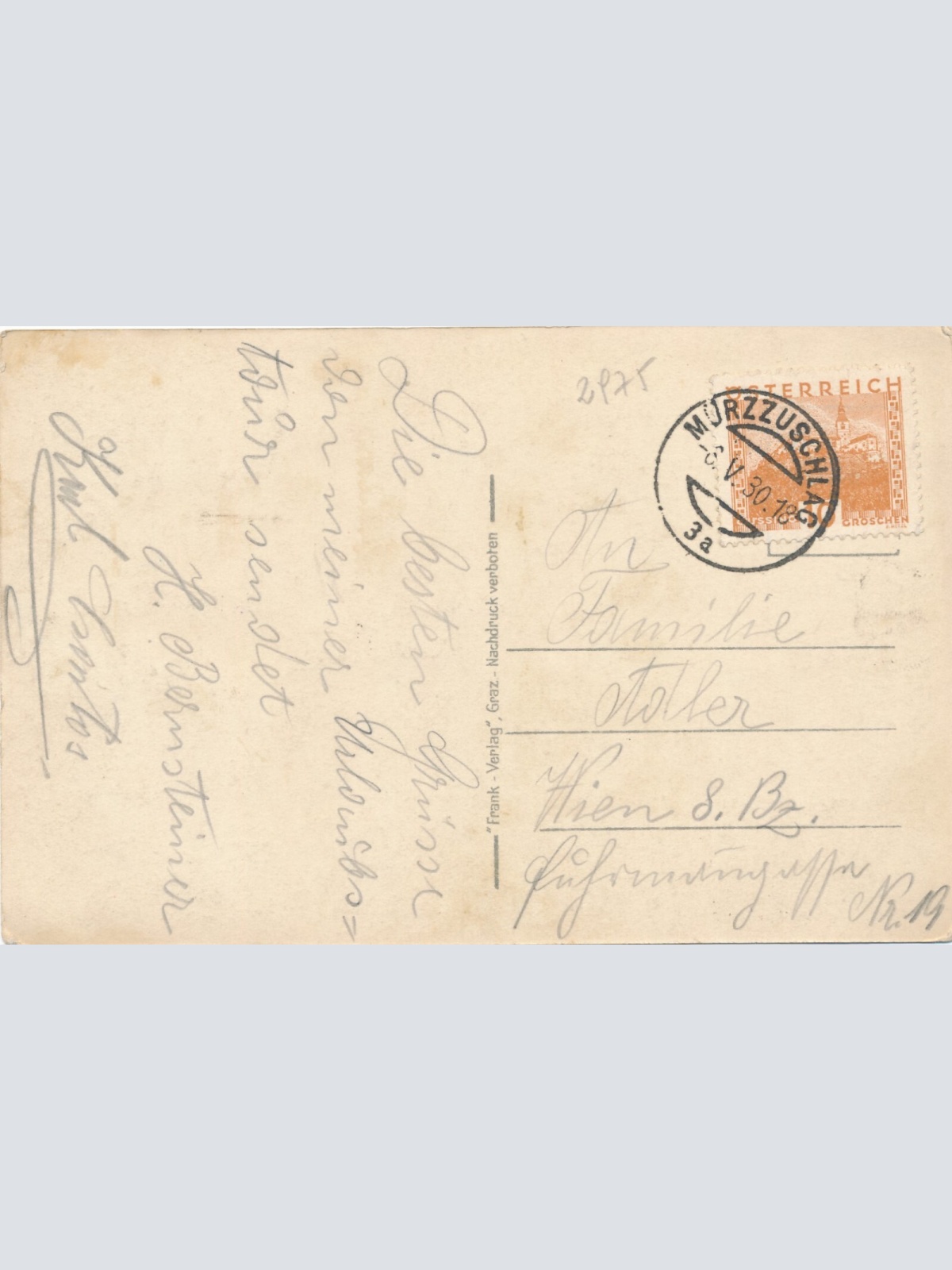 AK aus Mürzzuschlag Steiermark Ansichtskarte (J260)