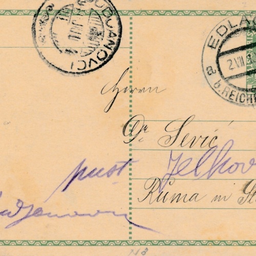 5 Heller Ganzsachen - Karte 1910 aus Edlach (12523)