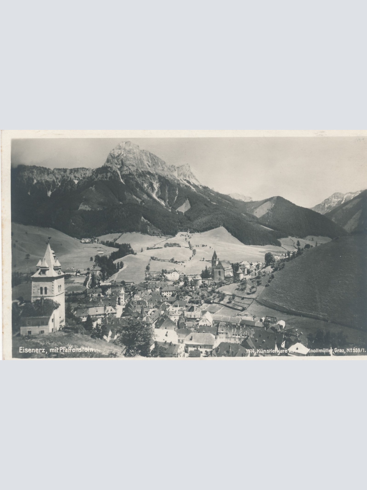 AK aus Eisenerz mit Pfaffenstein Steiermark Ansichtskarte (12430)