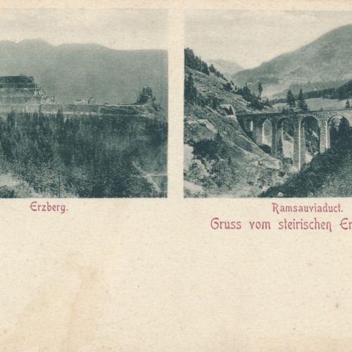 AK gruss vom Steierischen Erzberg Steiermark Ansichtskarte (12610)