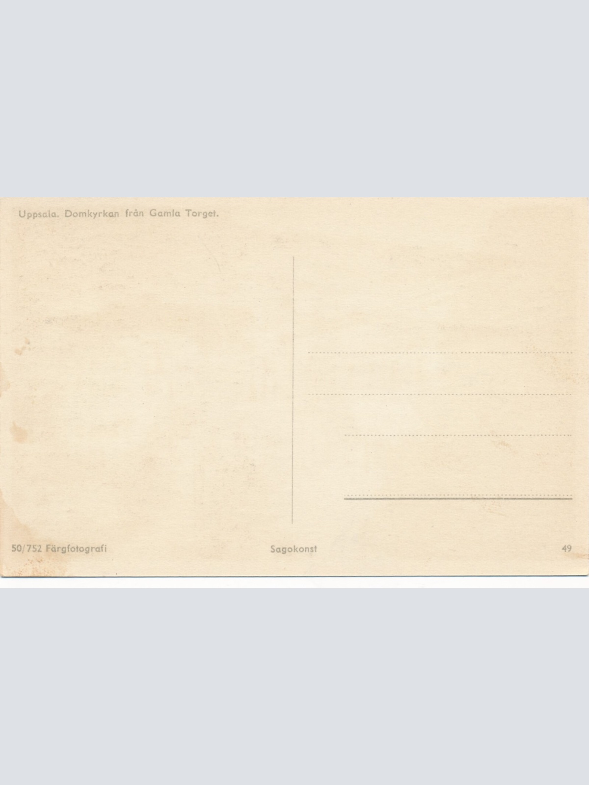 AK aus Uppsala Domkyrkan Schweden Ansichtskarte (12555)