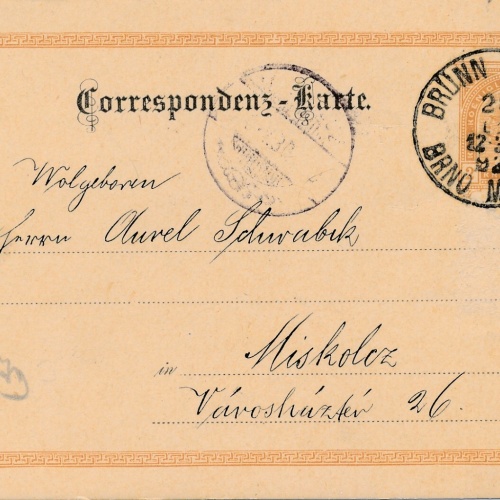 2 Kreuzer Ganzsachen - Karte 1892 aus Brünn Stadt (12533)