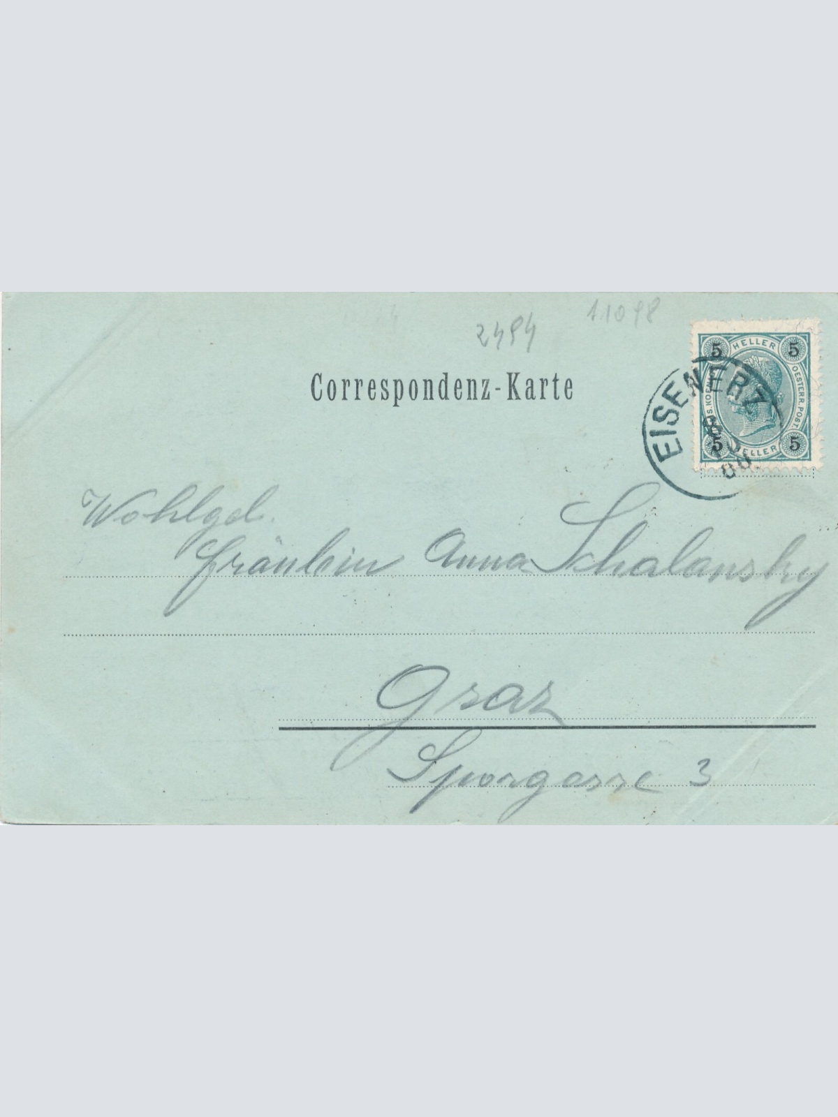 Mondschein - Karte gruss aus Eisenerz Steiermark Ansichtskarte (12592)