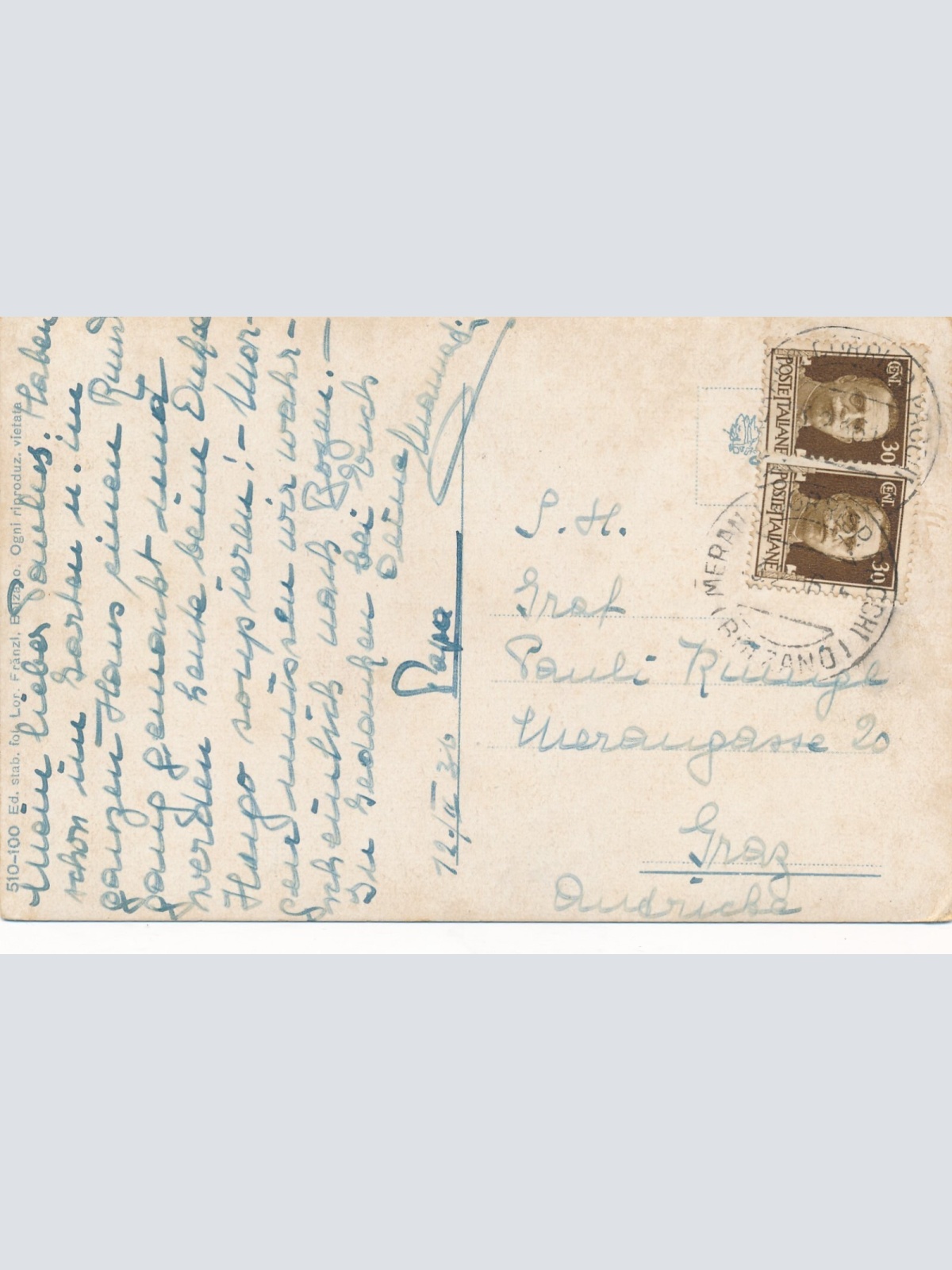 AK aus Meran - Merano Italien Ansichtskarte (12577)