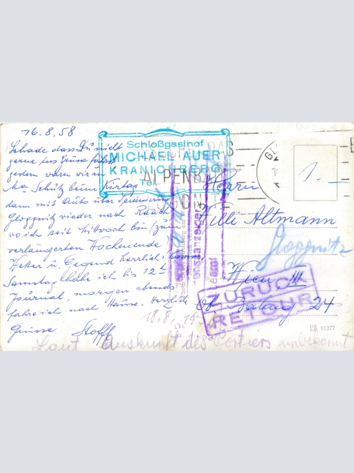 AK, Kirchberg am Wechsel, Niederösterreich (S2869)