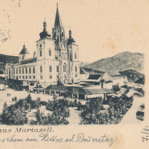 AK gruss aus Mariazell Steiermark Ansichtskarte (12818)