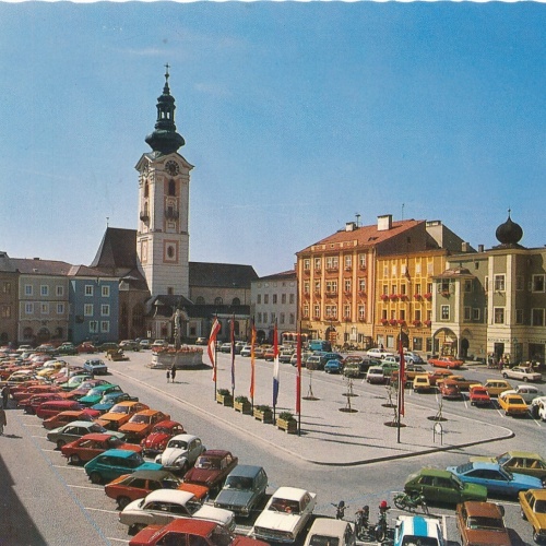 AK aus Freistadt mit Hauptplatz Oberösterreich Ansichtskarte (J359)