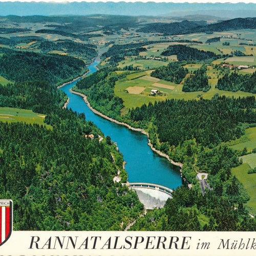 AK aus Rannatalsperre Oberösterreich Fliegerfoto Ansichtskarte (J369)