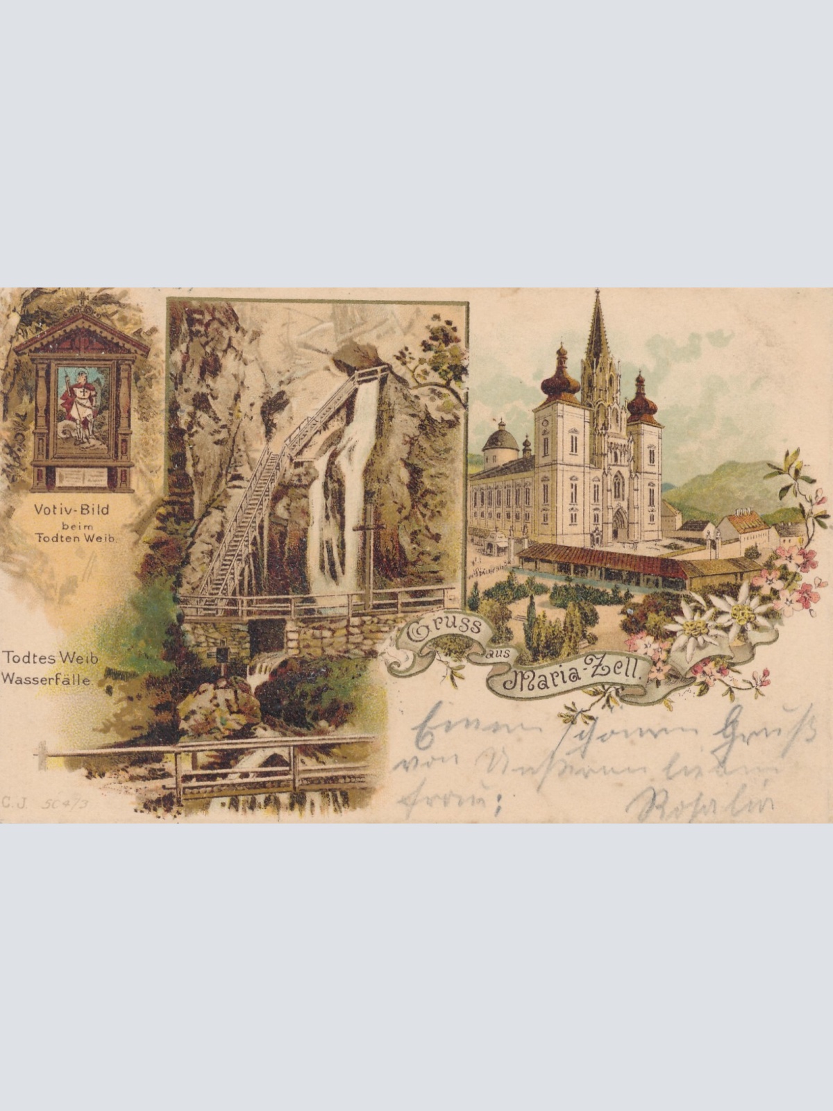 Litho - Karte gruss aus Mariazell Steiermark Ansichtskarte (12094)