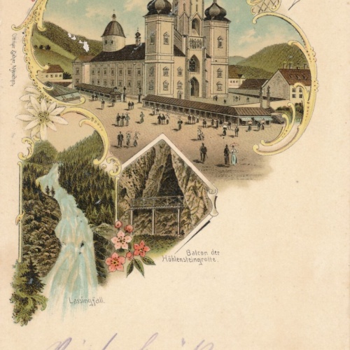 Litho - Karte gruss aus Mariazell Steiermark Ansichtskarte (12095)