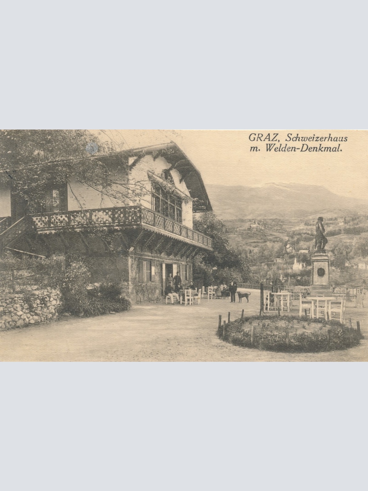 AK aus Graz mit Schweizerhaus Welden Denkmal Steiermark Ansichtskarte (12792)