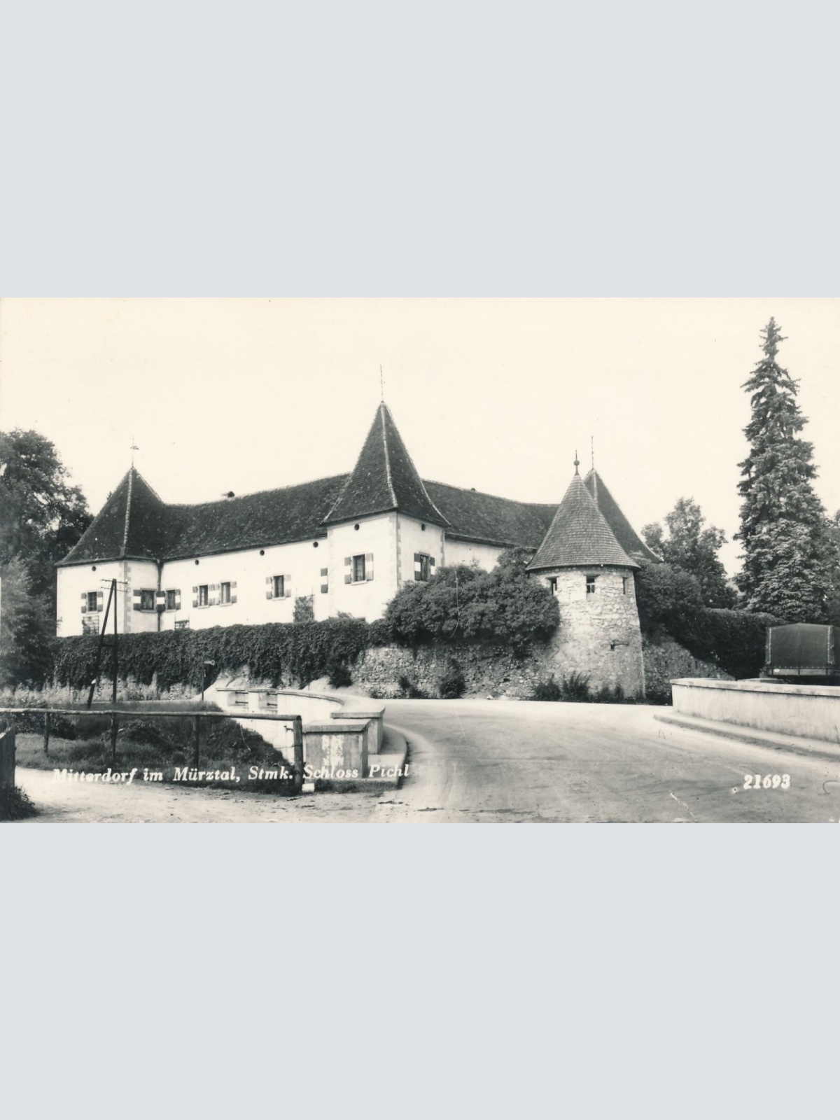 AK aus Mitterdorf mit Schloss Pichl Steiermark Ansichtskarte (12776)