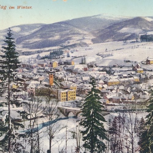 AK aus Mürzzuschlag im Winter Steiermark Ansichtskarte (12336)