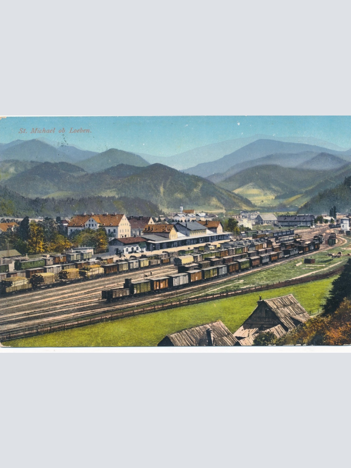 AK aus St. Michael ob Leoben mit Bahnhof Ansichtskarte (12338)
