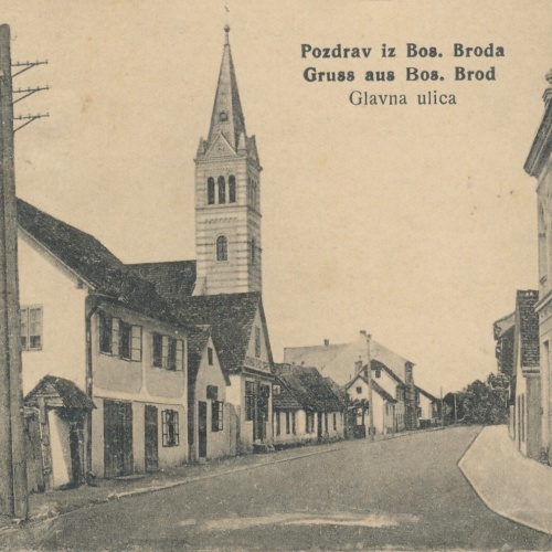 AK aus Broda - Brod Glavna ulica Bosnien - Herzegowina Ansichtskarte (12504)