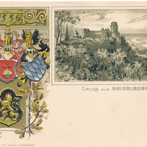 Präge - Litho - Karte aus Heidelberg Baden - Württemberg Ansichtskarte (11379)