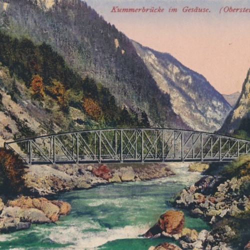 AK von der Kummerbrücke im Gesäuse Steiermark Ansichtskarte (13050)