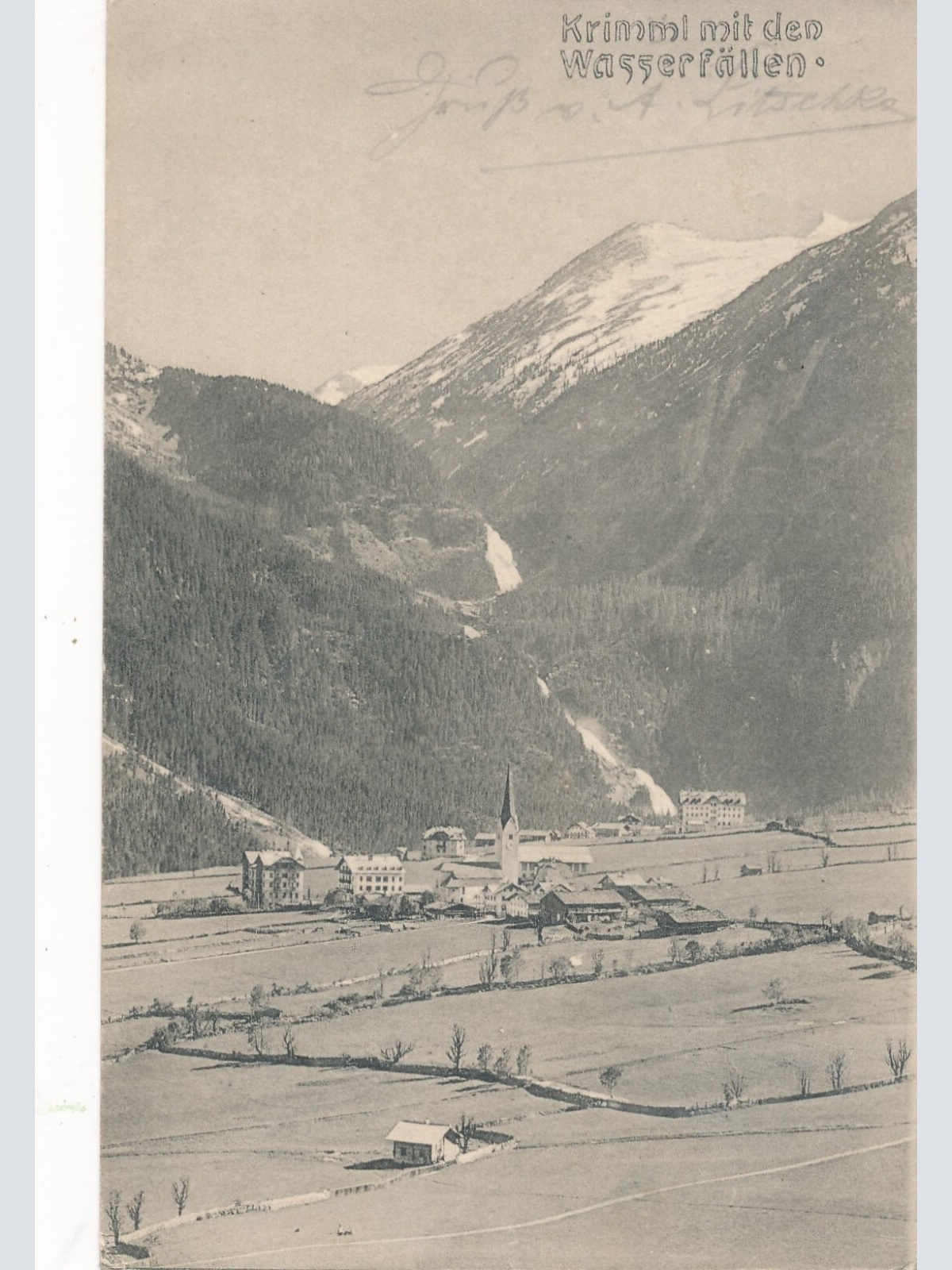 AK aus Krimml mit den Wasserfällen Salzburg Ansichtskarte (13422)