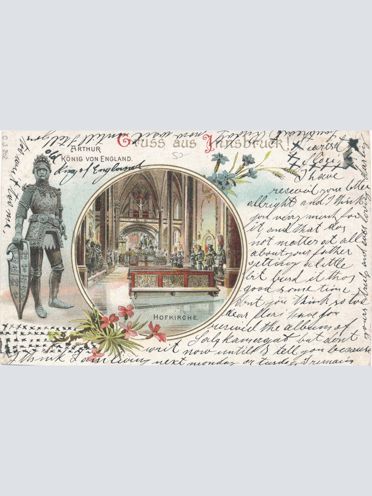 Litho - Karte gruss aus Innsbruck Tirol Ansichtskarte (13436)