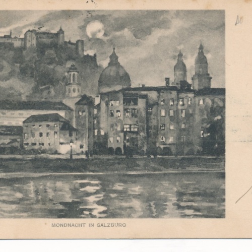 AK aus Salzburg Mondnacht Ansichtskarte (13413)