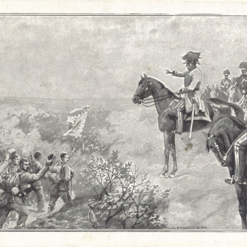 AK Soldaten mit Kaiser Franz Josef auf Pferd Ansichtskarte (13515)