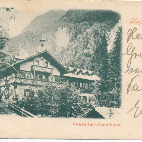 AK aus Kaprunerthal mit Kasselfall Alpenhaus Salzburg Ansichtskarte (13267)