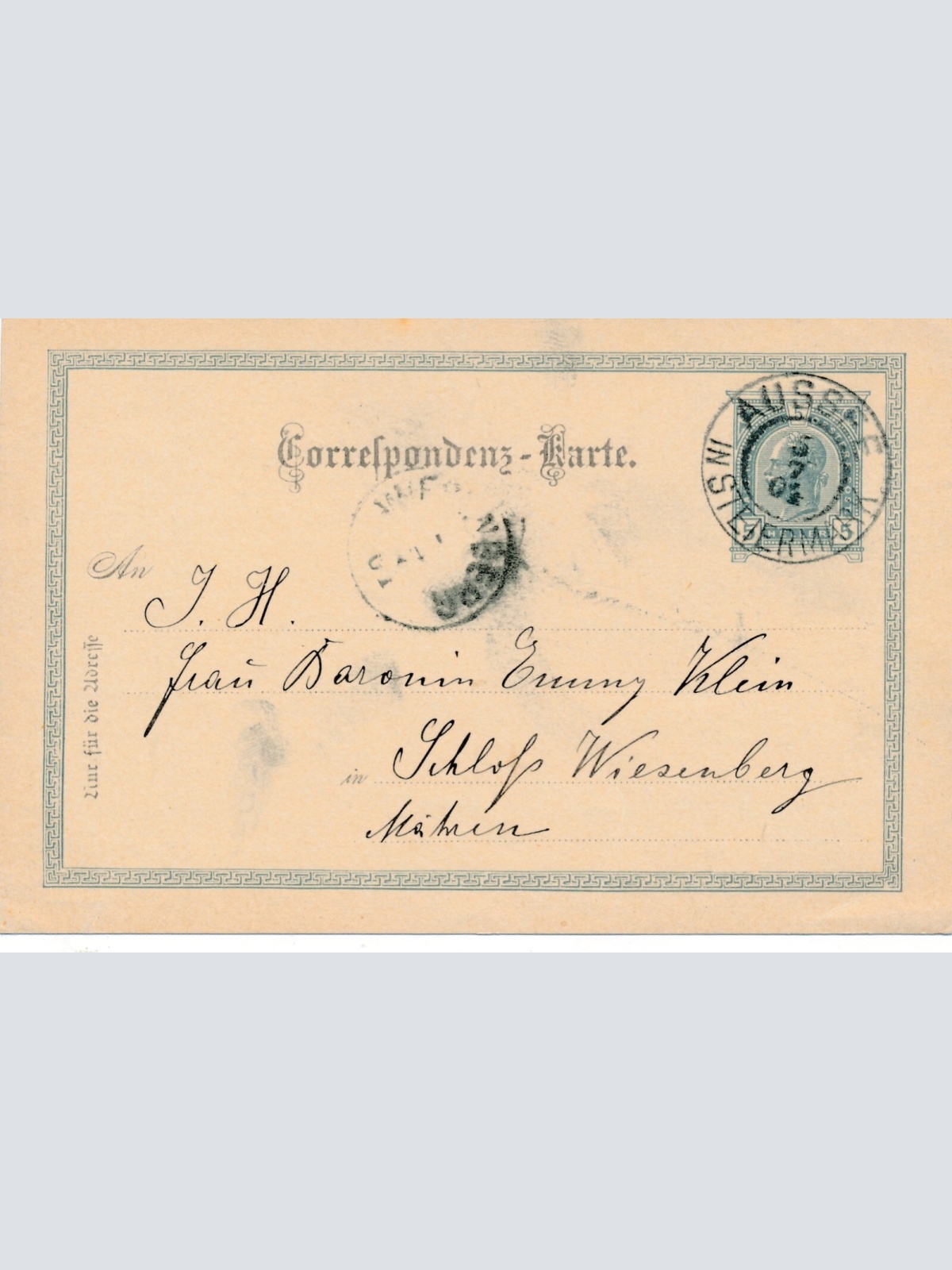 5 Heller - Ganzsachen - Karte 1904 aus Aussee (13364)