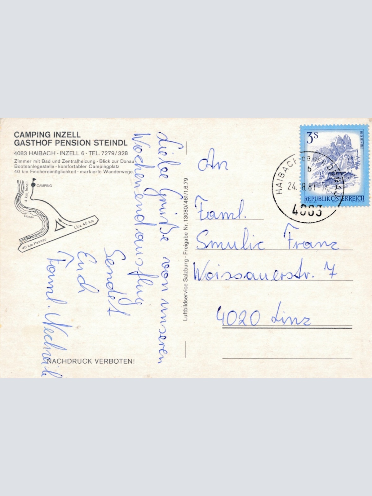 AK, Haibach, Camping Inzell, Oberösterreich (S3083)