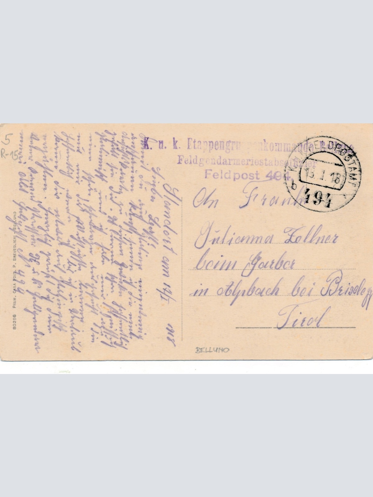 AK aus Cadore s. Stefano di Comelico Italien Ansichtskarte (13288)