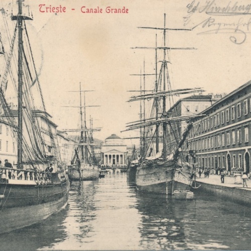 AK aus Trieste mit Schiffen Italien Ansichtskarte (13286)