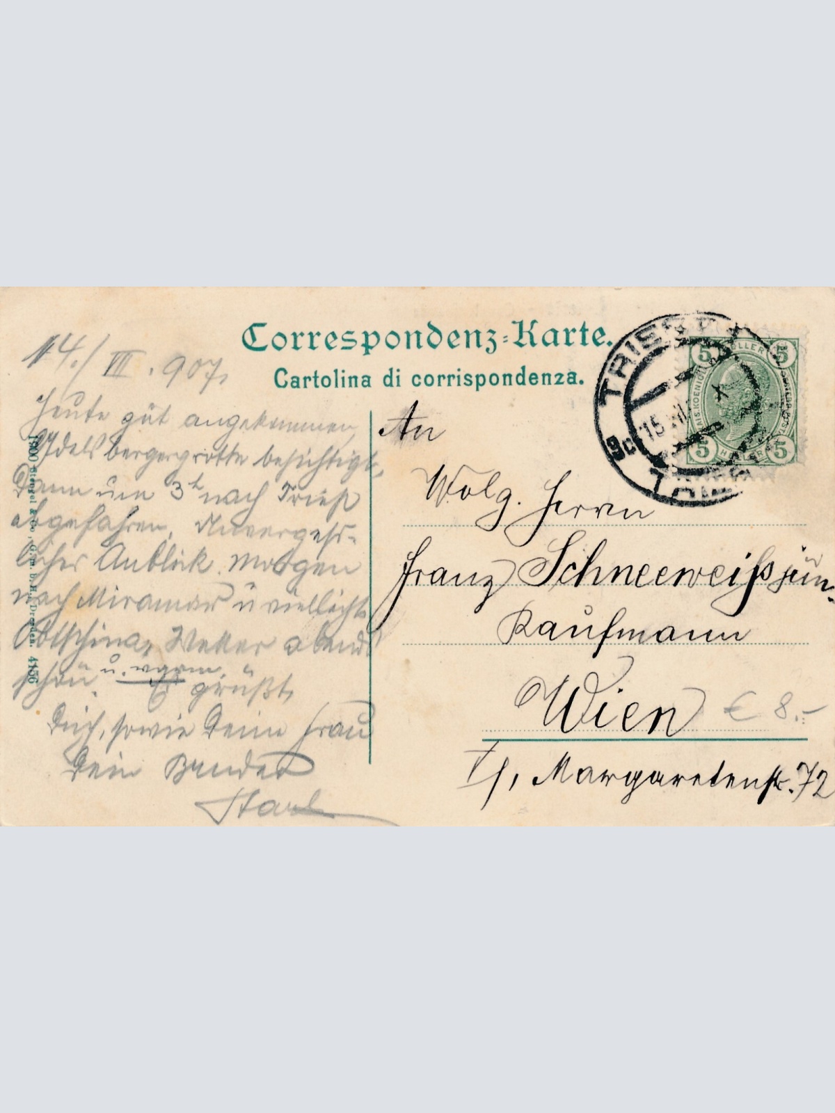 AK aus Trieste mit Schiffen Italien Ansichtskarte (13286)