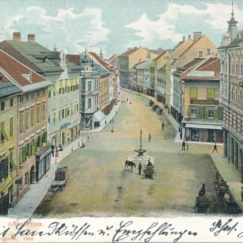AK aus Klagenfurt Alter Platz Kärnten Ansichtskarte (13337)