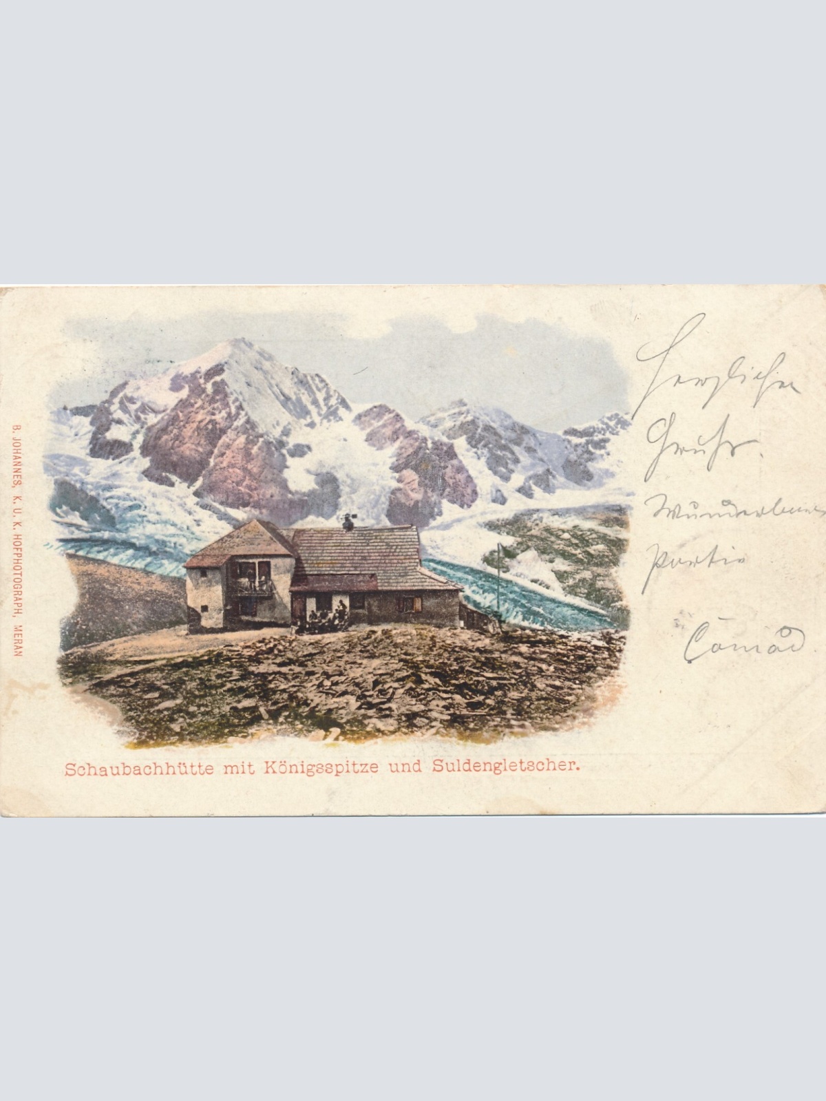 AK von der Schaubachhütte mit Königsspitze Italien Ansichtskarte (13329)