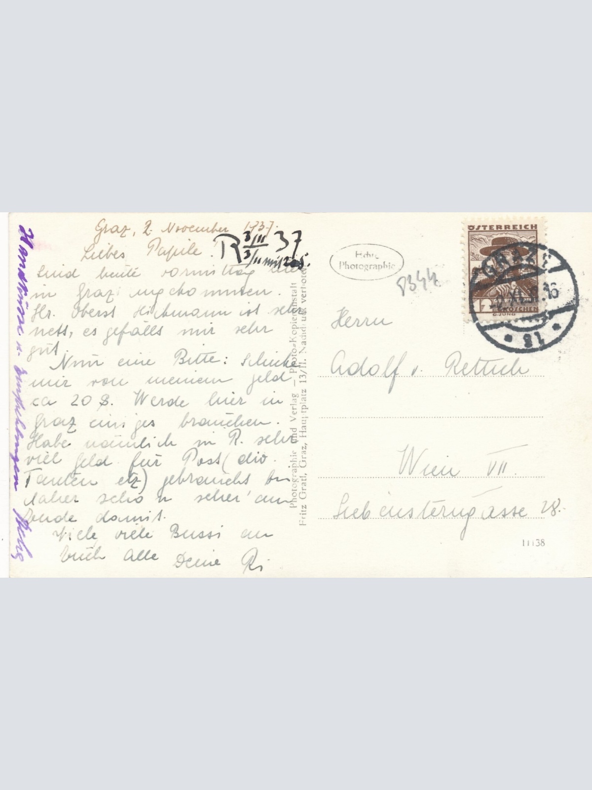 AK aus Graz blick vom Schlossberg Steiermark Ansichtskarte (13310)