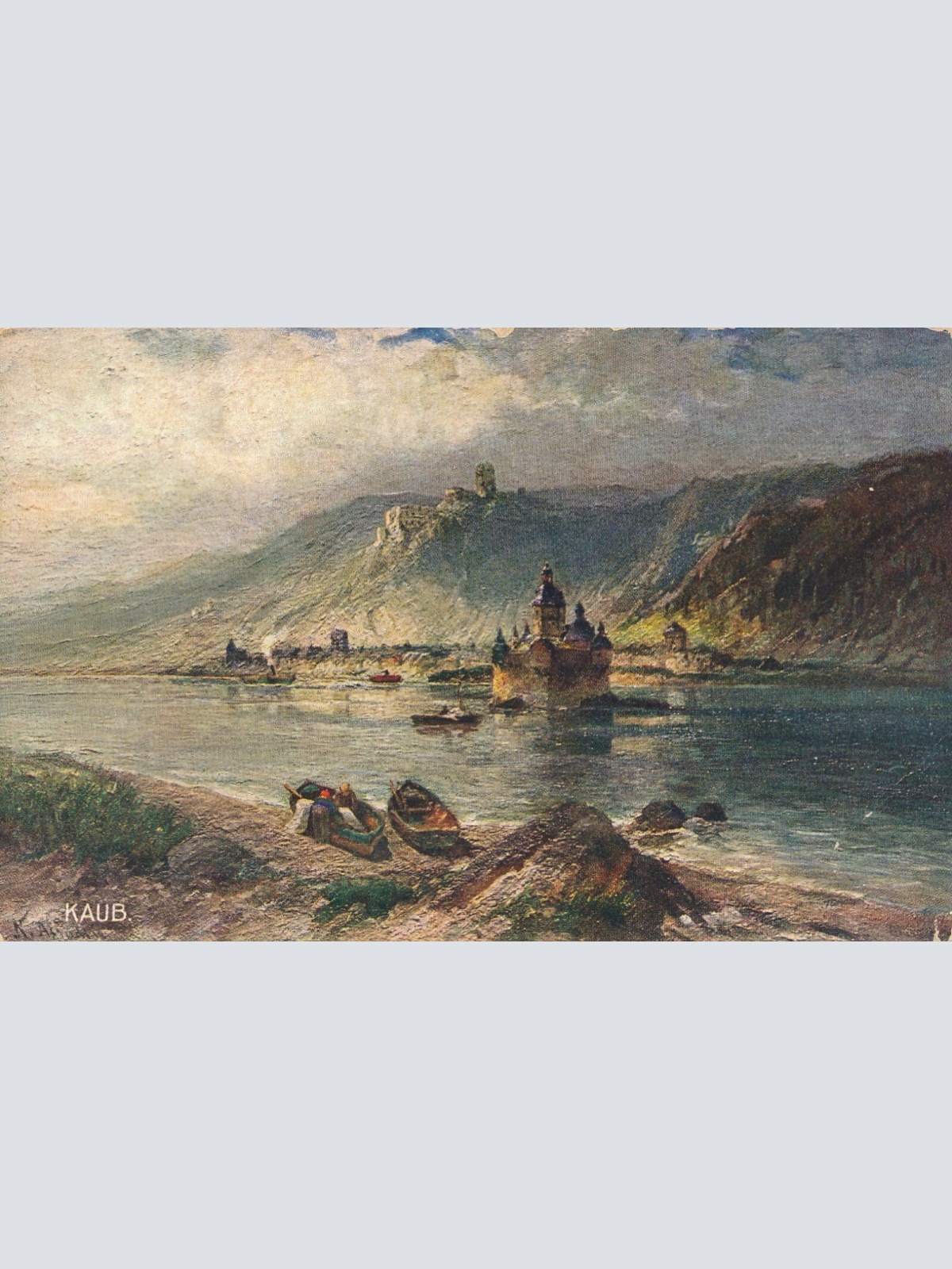 AK, Kaub, Rheinland-Pfalz, Ansichtskarte (S3631)