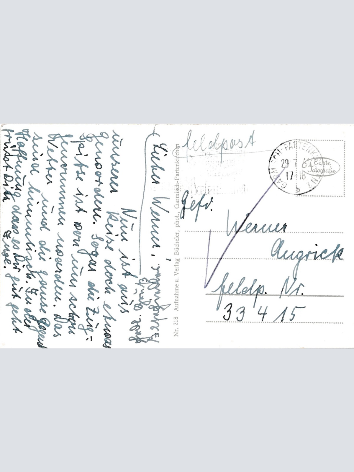 AK, Garmisch-Partenkirchen, Bayern, Ansichtskarte (S3620)