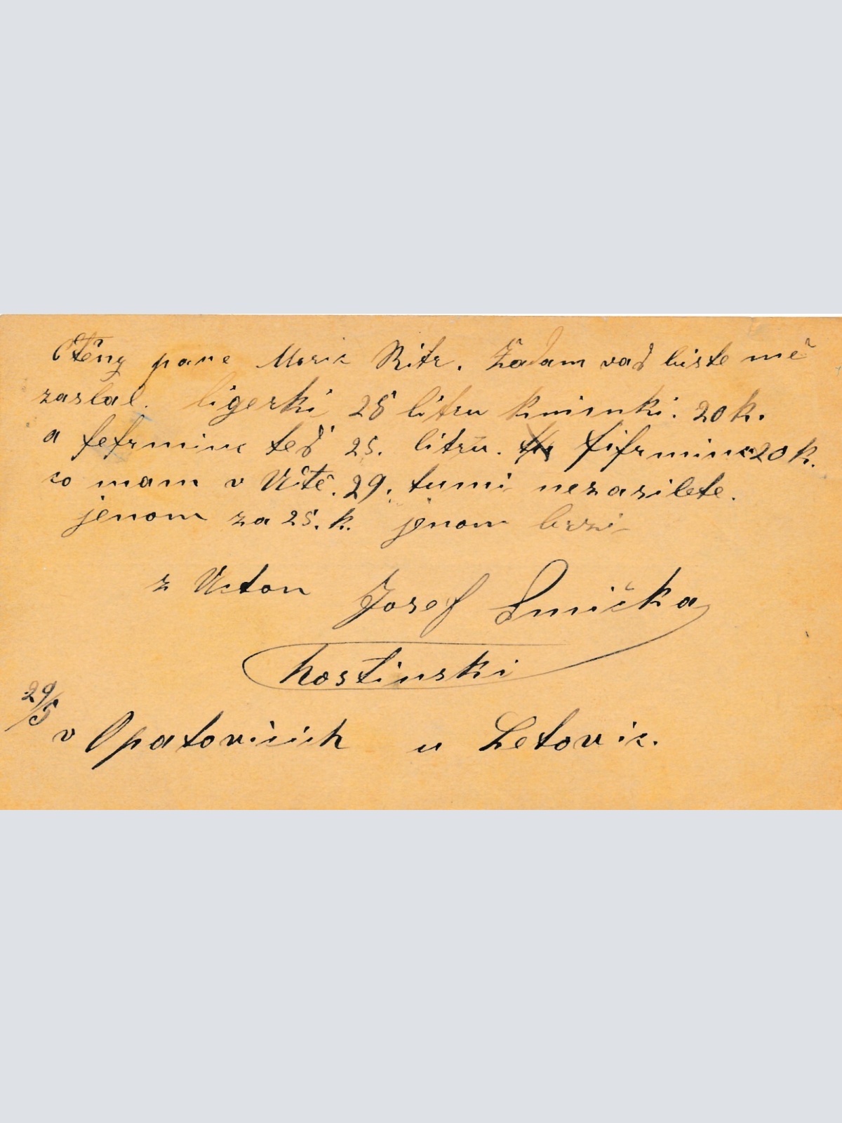 2 Kreuzer - Ganzsachen - Karte 1883 aus Otatowitz (13571)